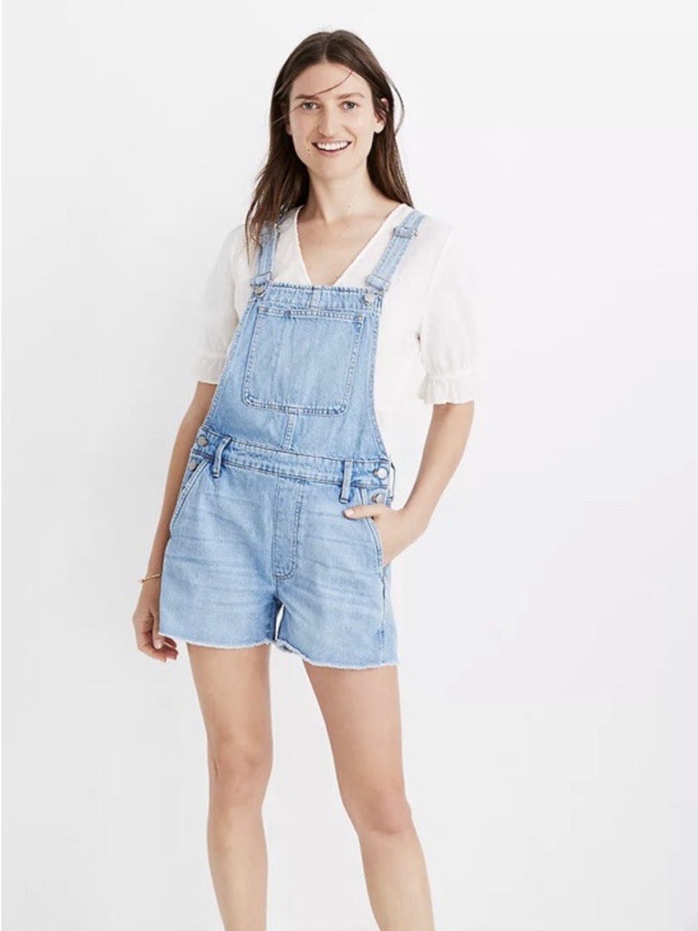 Madewell Light Wash Blue Denim Overalls